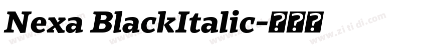 Nexa BlackItalic字体转换